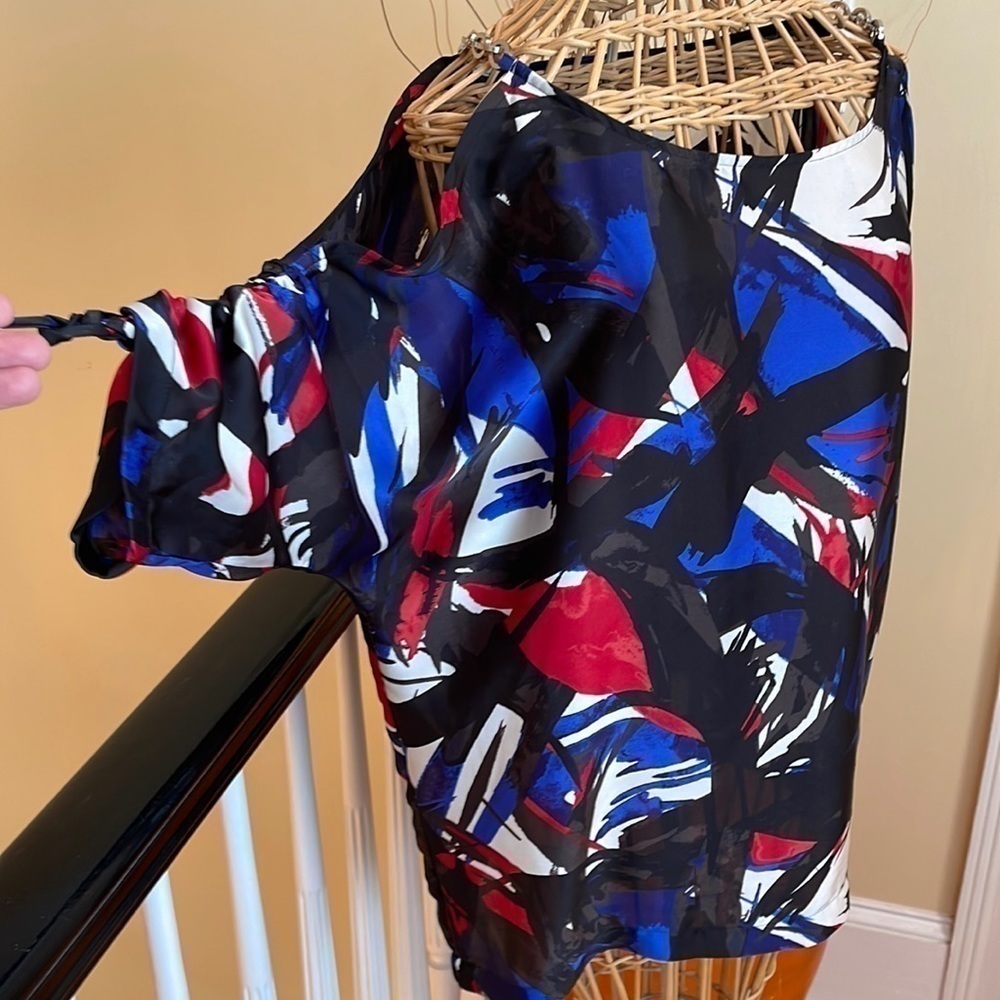 Salemichael Kors Black Blue Red And White Blouse